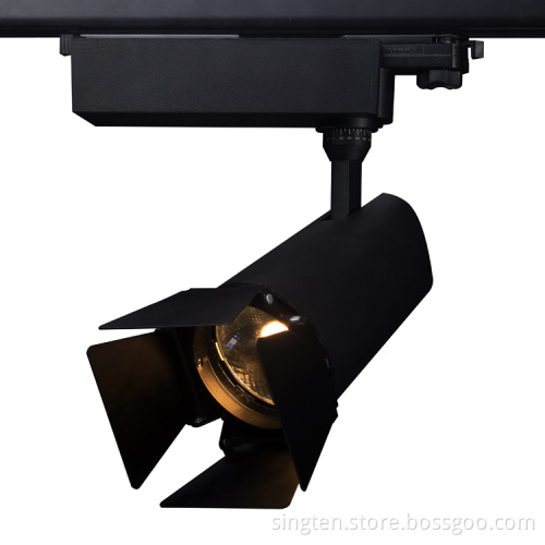 New Mould COB Led Track Light 45w 4-wires Spot Lighting With Anti-glare Fan